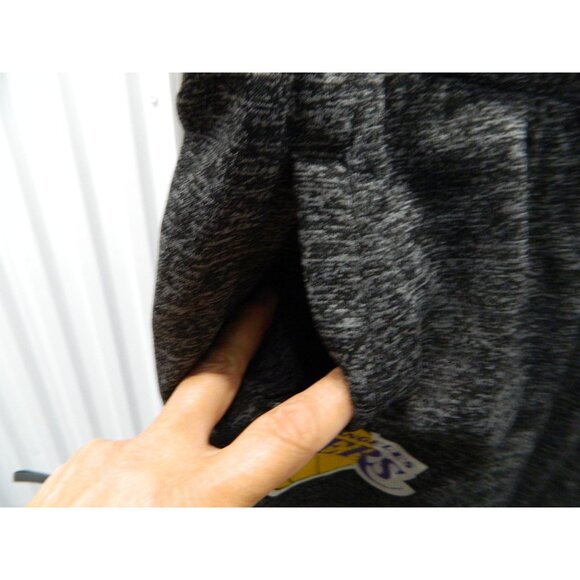 Los Angeles Lakers NBA Youth L (14-16) Gray Jogger Sweatpants Logo Print Pockets - Picture 6 of 10
